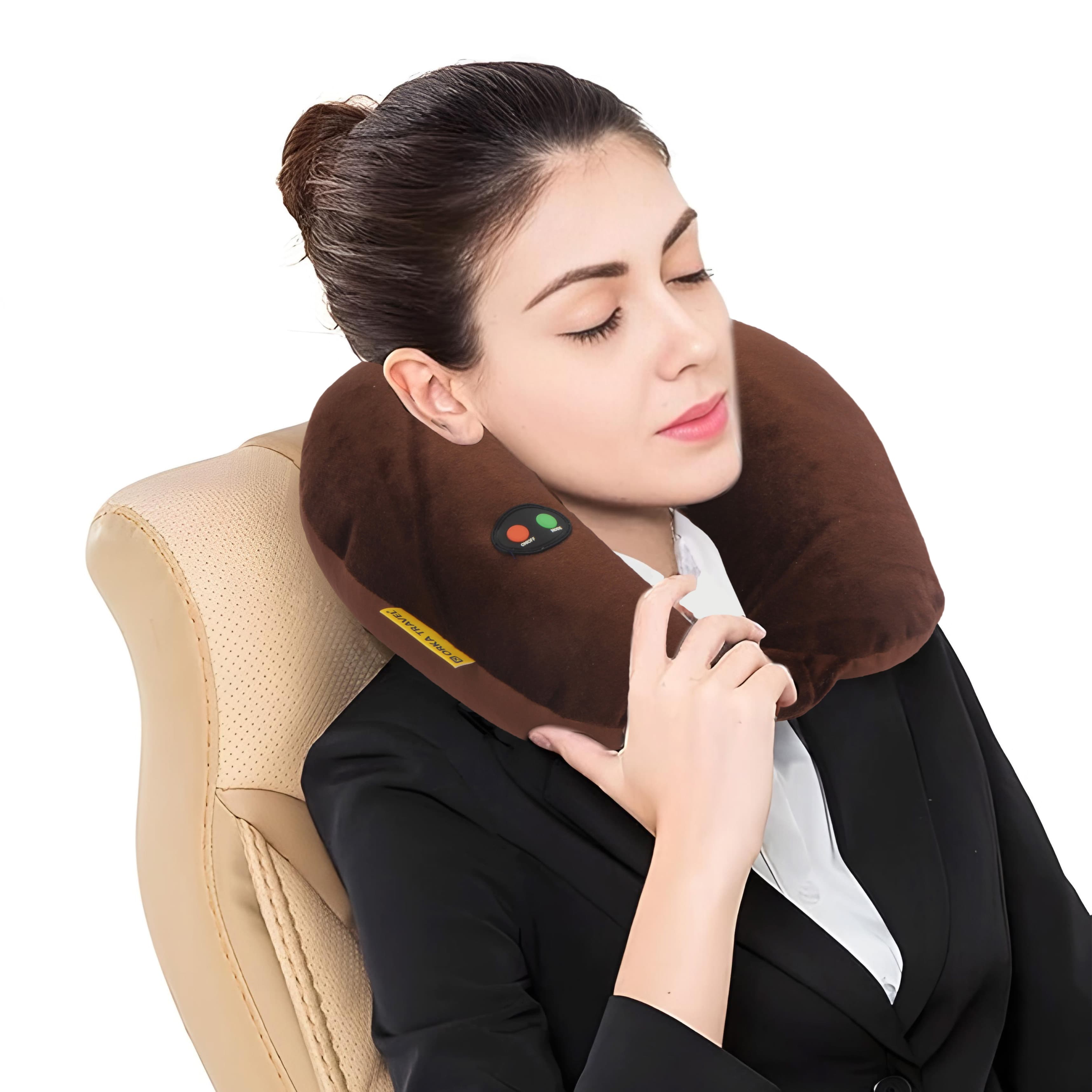 Orka Travel Microbeads Massager U Neck - Brown