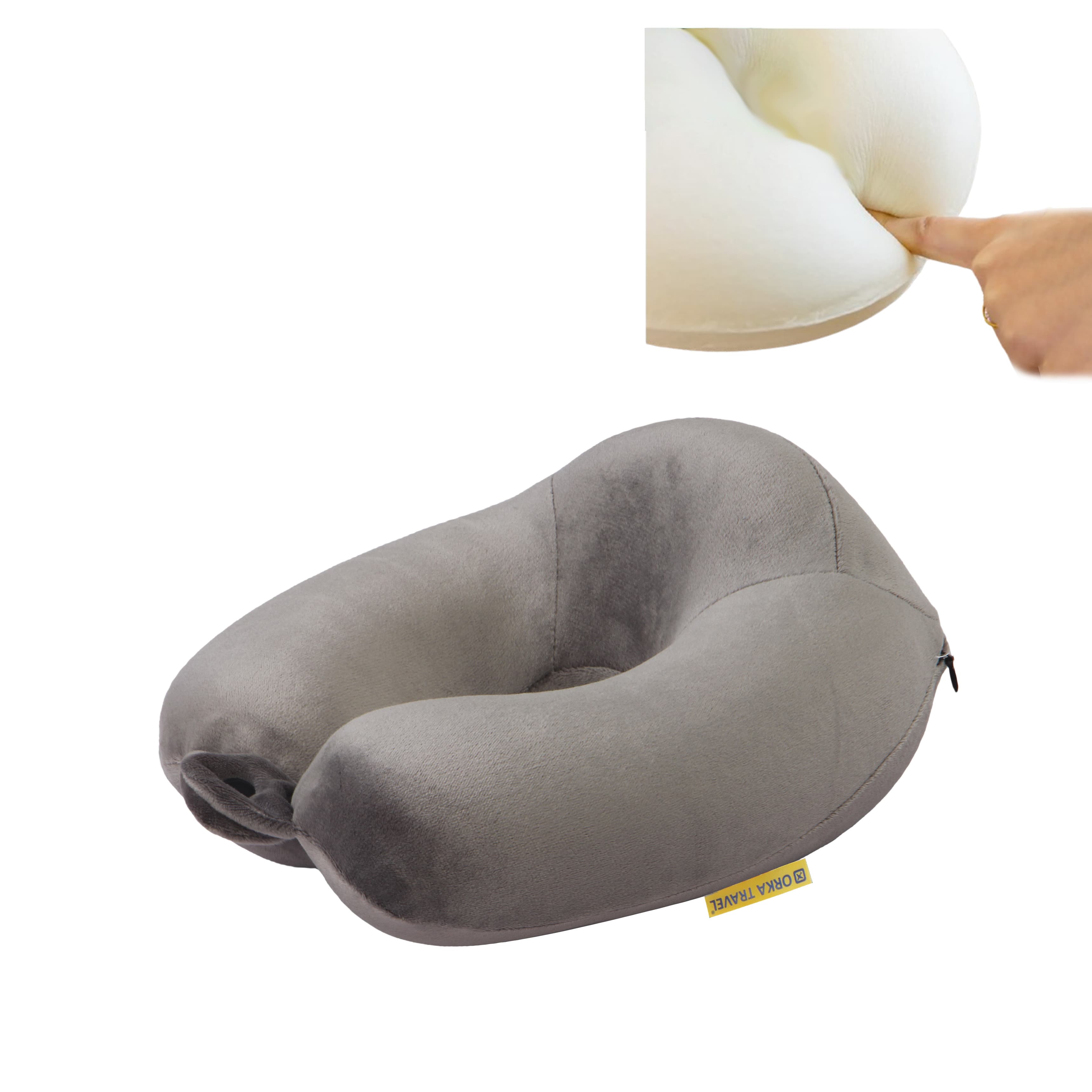 Orka Travel Solid High Back Memory Foam U Neck