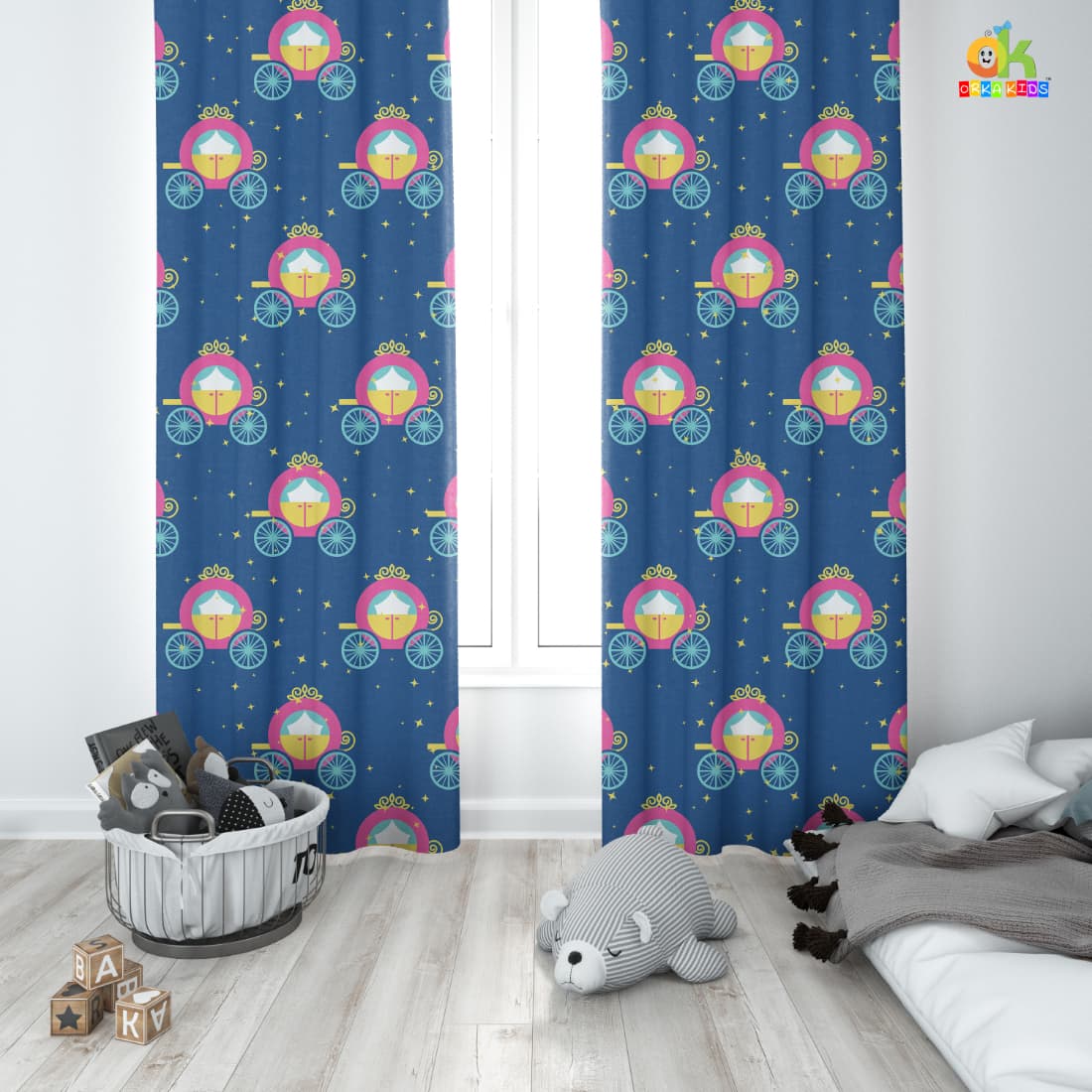 Orka Kids Door Curtain Pack of 2, (D1)