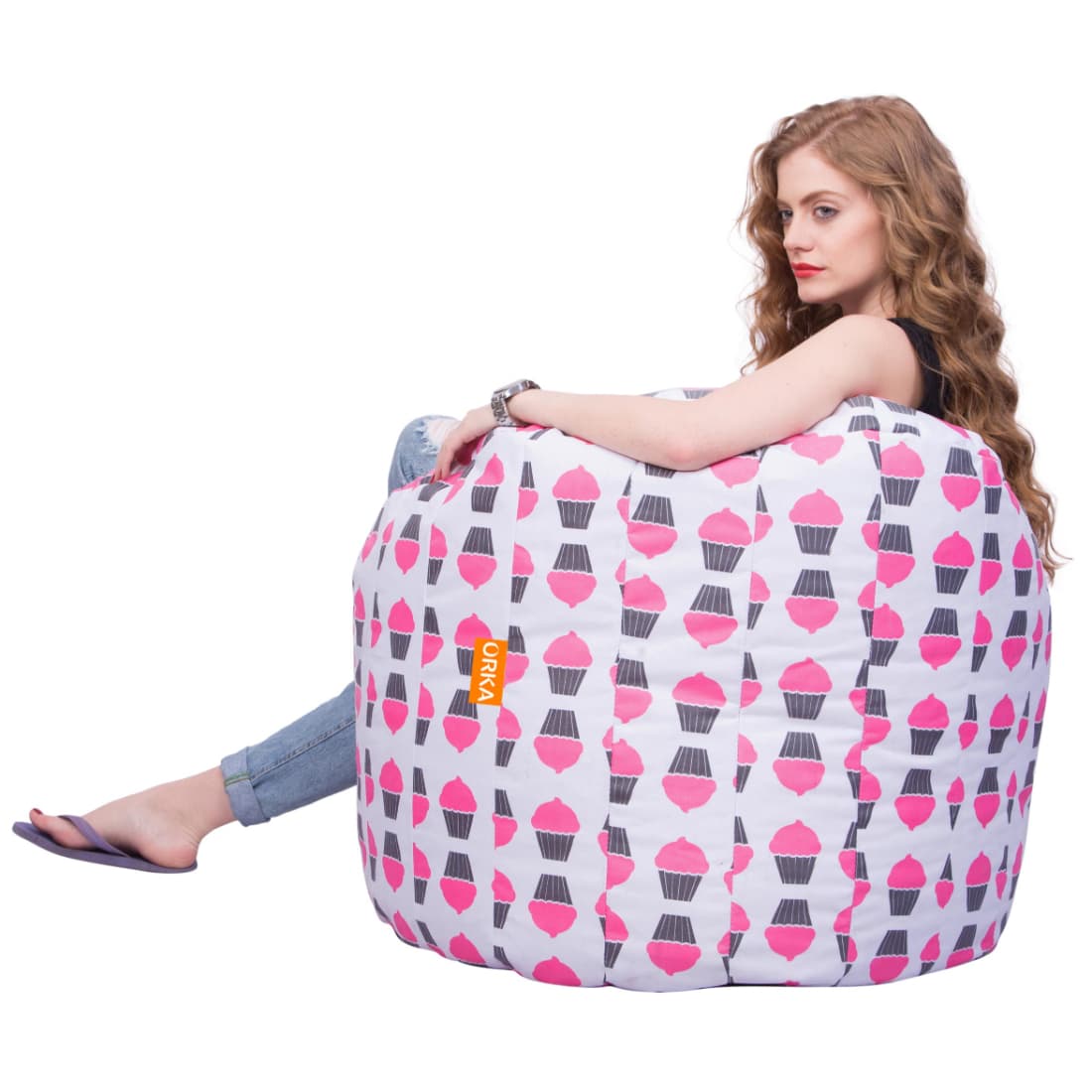 Can bean bags Digital Printed XXXL Big Boss Chair (Ice Cream)