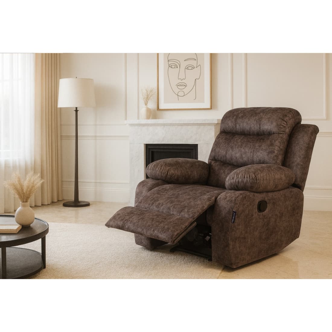 Primrose Tampa HM Fabric Single Seater Manual Living Room Recliner