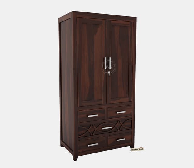 Allan 2 Door Multi-Utility Wardrobe – Honey Finish