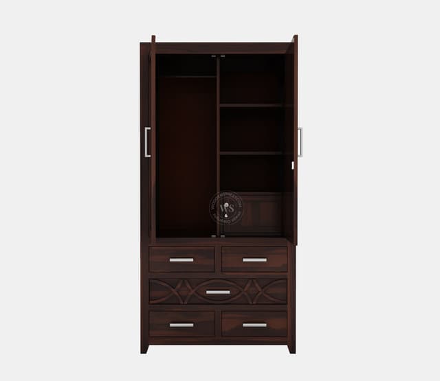 Allan 2 Door Multi-Utility Wardrobe – Honey Finish