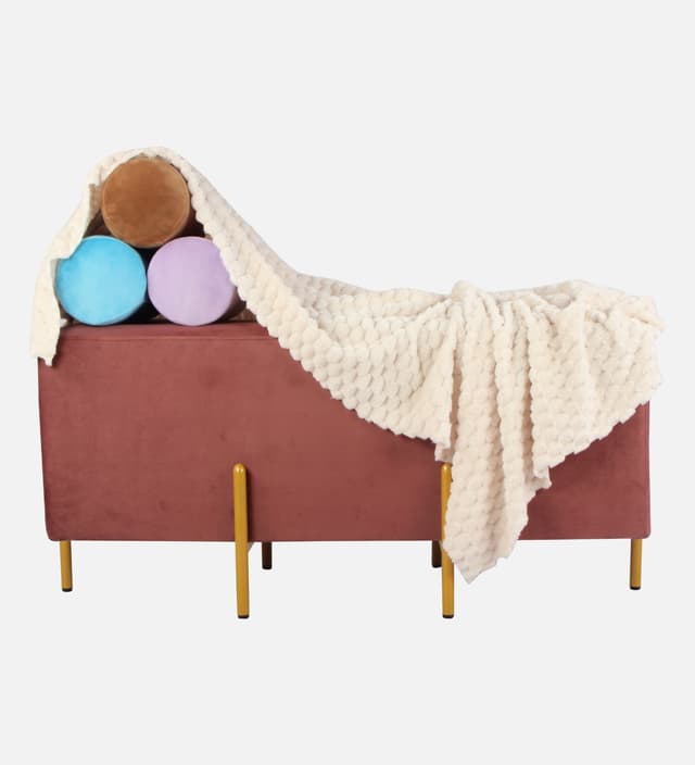 Primrose Fresca Ottoman Sitting, Pouffes Stool for Living Room - Rose