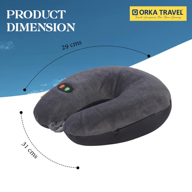 Orka Travel Microbeads Massager U Neck - Grey