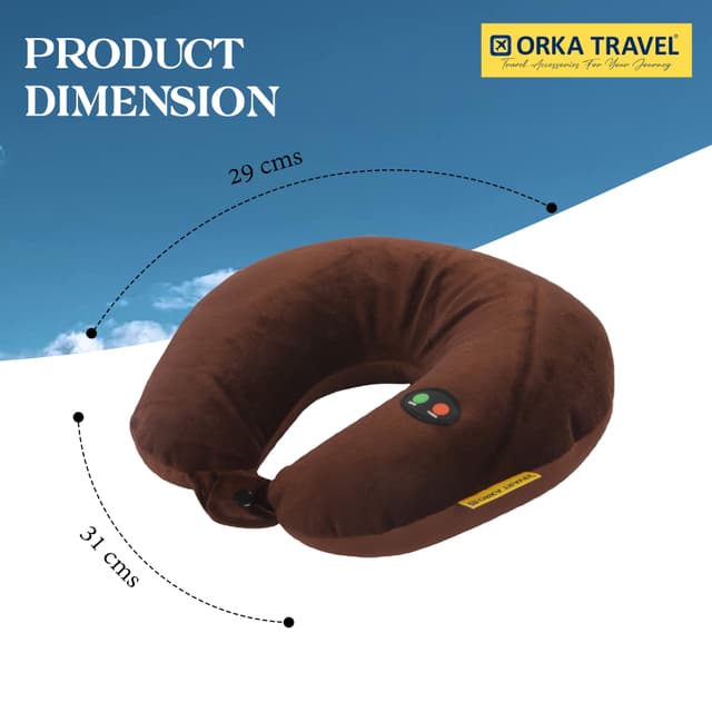 Orka Travel Microbeads Massager U Neck - Brown