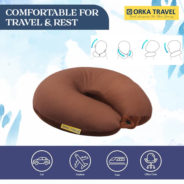 Orka Travel Solid Microbeads U Neck - Brown