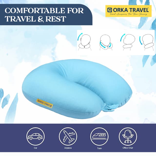 Orka Travel Solid Microbeads U Neck - Teal