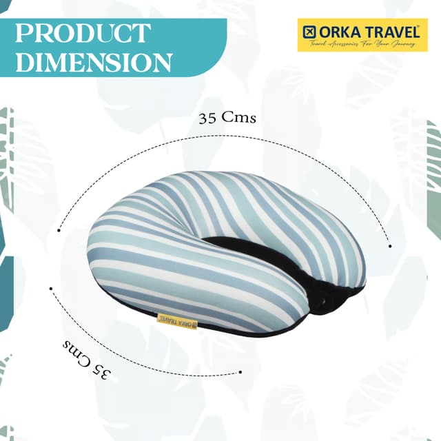 Orka Travel Digital Printed Microbeads U Neck - Stripe