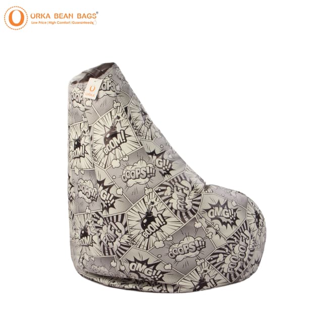 Orka Digital Printed OMG Boom Print Jumbo Bean Bag Cover Without Beans[Comes as a Empty Bean Bag Cover Only] [Beans not Included with This Products]