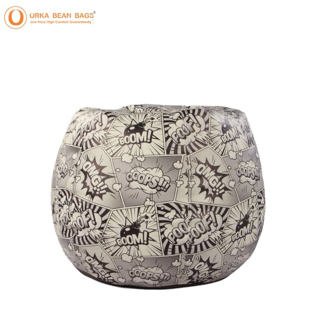 Orka Digital Printed OMG Boom Print Jumbo Bean Bag Cover Without Beans[Comes as a Empty Bean Bag Cover Only] [Beans not Included with This Products]