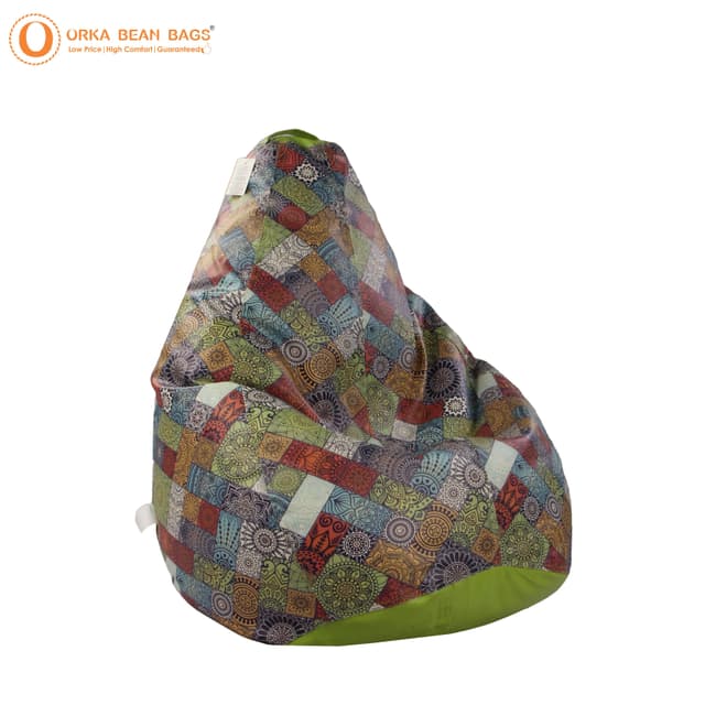 Orka Digital Printed Mandala Graphic XXXL Bean Bag Filled With Beans