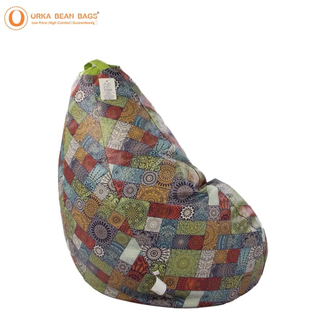 Orka Digital Printed Mandala Graphic XXXL Bean Bag Filled With Beans