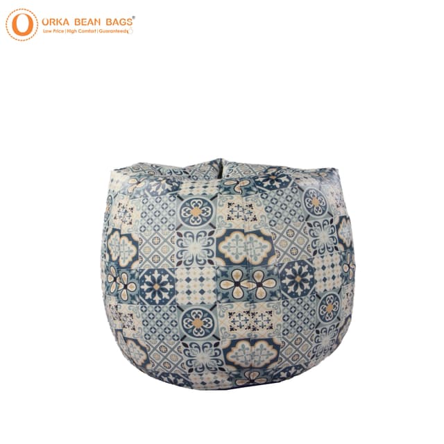 Orka Digital Printed Floral XXXL Bean Bag Filled With Beans