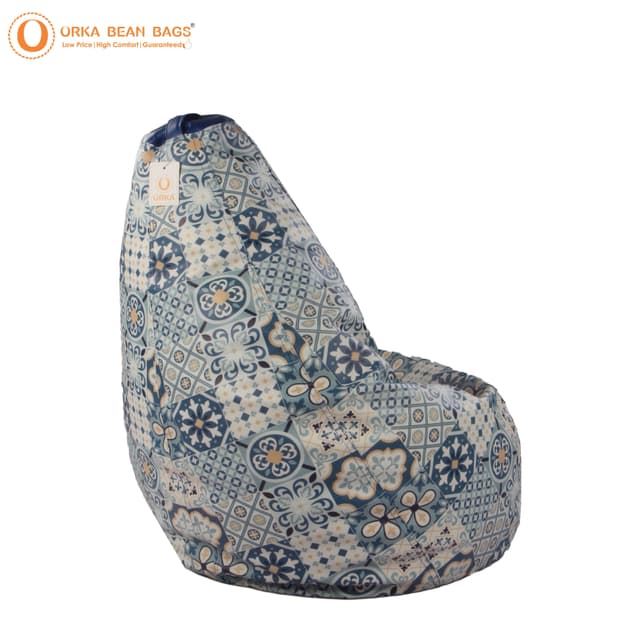 Orka Digital Printed Floral XXXL Bean Bag Filled With Beans