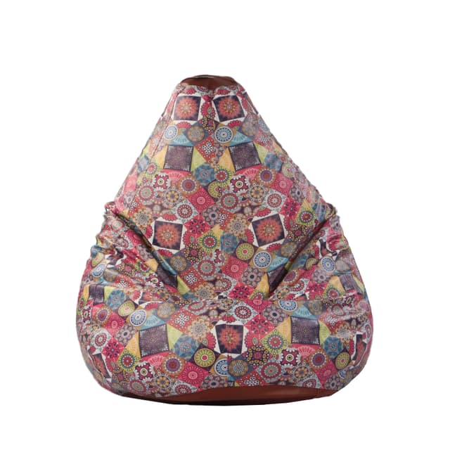 Orka Digital Printed Quilt Pattern Jumbo Bean Bag Filled With Beans