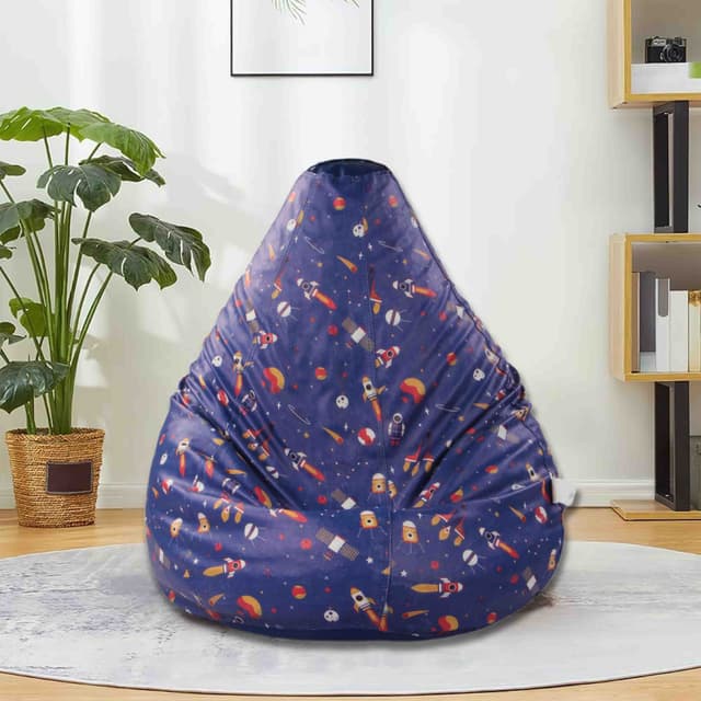 Orka Digital Printed Jumbo Bean Bag Filled With Beans