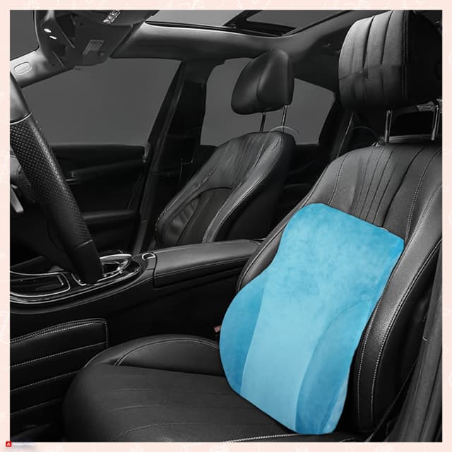 ORKA TRAVEL Presto Orthopaedic Mid-Backrest Cushion with Memory Foam (Ortho Backrest) (Teal)