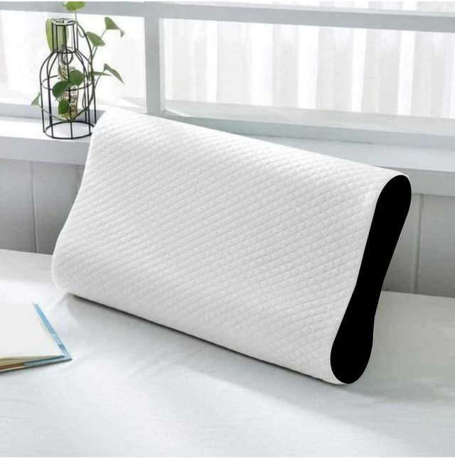 Orkasleep Eco Orthopedic Contour Neck Support Pillow for Sleeping, Neck & Shoulder Pain Memory Foam Solid Sleeping Pillow Pack of 1