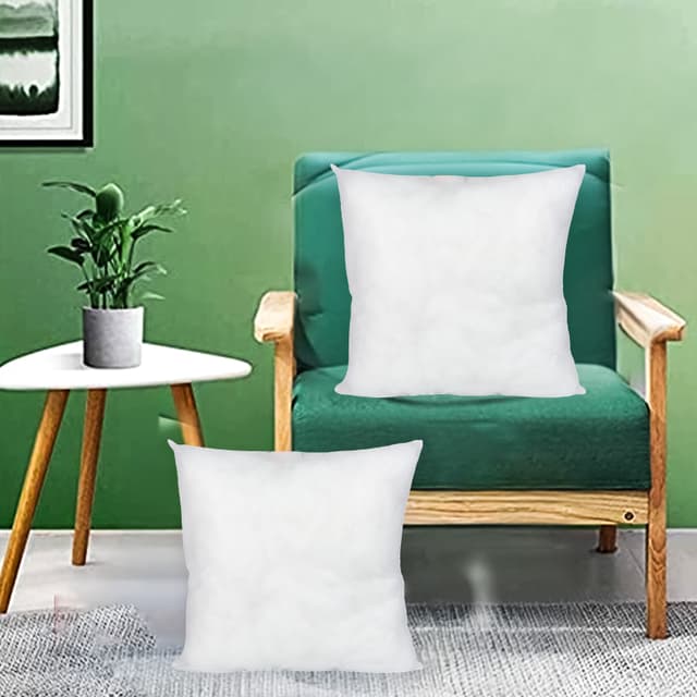 OrkaSleep Cushions | Premium Fibre Sofa Cushions Set of 2 | Cushion 16 inch x 16 inch | Sofa Pillow,Cushion,Cushions for Sofa, Cushion Pillow,Sofa Pillow,Cushions for Bed (Color Off White)