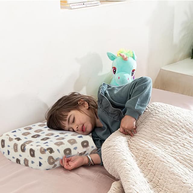 Orka Kids Kids Eco Orthopedic Contour Neck Support Pillow for Sleeping & Shoulder Pain Memory Foam Toons & Characters Orthopaedic Pillow Pack of 1  (Eco Contour Twins Bear D
