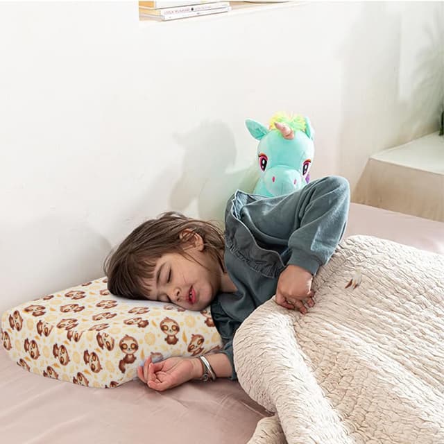 Orka Kids Kids Eco Orthopedic Contour Neck Support Pillow for Sleeping & Shoulder Pain Memory Foam Toons & Characters Orthopaedic Pillow Pack of 1  (Eco Contour Twins Bear D3)