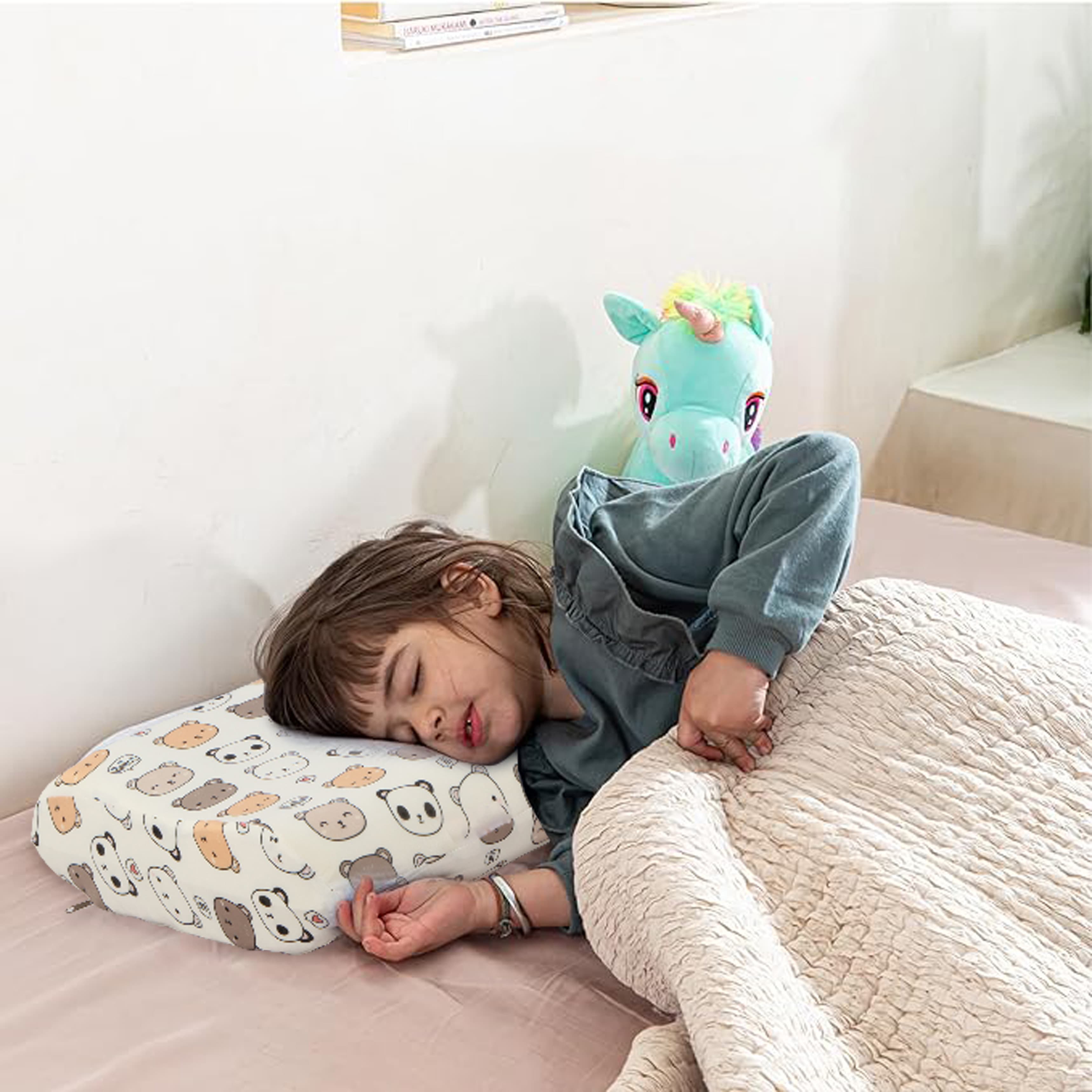 Orka Kids Kids Eco Orthopedic Contour Neck Support Pillow for Sleeping & Shoulder Pain Memory Foam Toons & Characters Orthopaedic Pillow Pack of 1  (Eco Contour Twins Bear D1) view 3