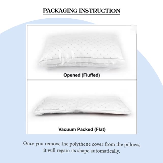 OrkaSleep Luxe Luxurious Microfiber Quilted Polyester Fibre 27x17 inch Microfibre Solid Sleeping Pillow Pack of 3