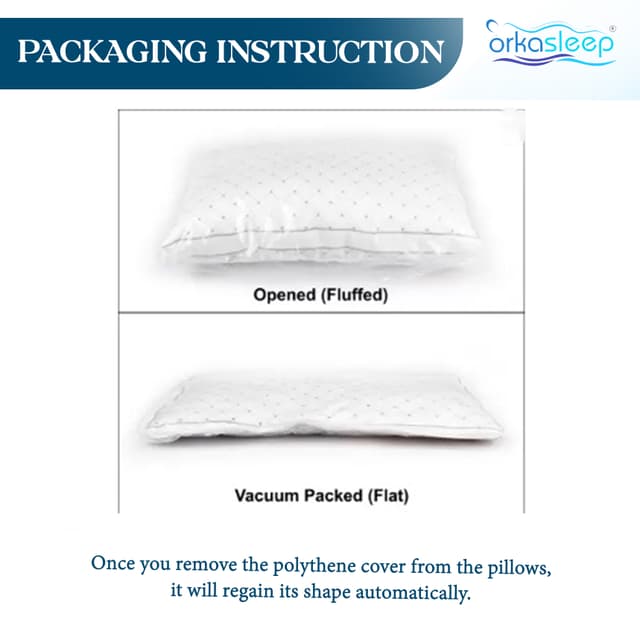 OrkaSleep Luxe Luxurious Microfiber Quilted Polyester Fibre 27x17 inch Microfibre Printed Sleeping Pillow Pack of 1 (Astronaut Space)