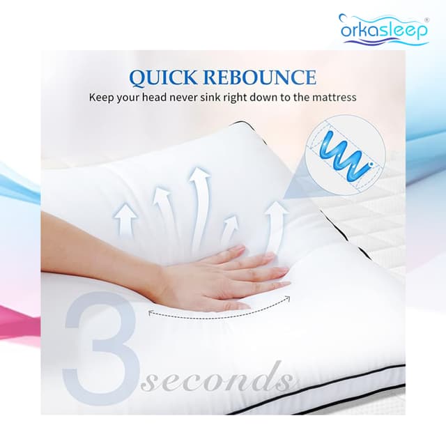 OrkaSleep Luxe Luxurious Microfiber Quilted Polyester Fibre 27x17 inch Microfibre Printed Sleeping Pillow Pack of 5(Astronaut Space)