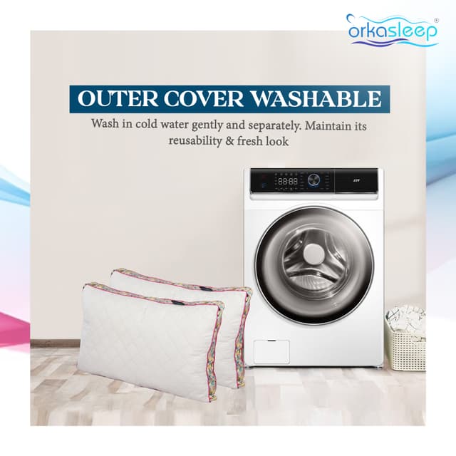 OrkaSleep Luxe Luxurious Microfiber Quilted Polyester Fibre 27x17 inch Microfibre Printed Sleeping Pillow Pack of 5(Astronaut Space)