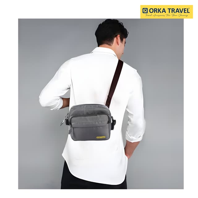 Mini Crossbody Bag, Small Shoulder Bag, Messenger Bag for Cell Phone,Travel,Office,Business, Grey