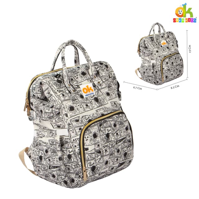 Orka Kids Moms Back Pack Waterproof Mother Bag for Babies, Diaper Bag for Baby, Maternity Travel Backpack Spacious Cushioned Shoulder Strap Many Compartment Multi Utility Large (Astronaut Space)