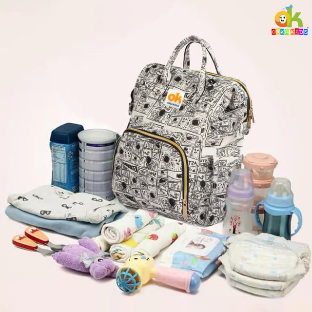 Orka Kids Moms Back Pack Waterproof Mother Bag for Babies, Diaper Bag for Baby, Maternity Travel Backpack Spacious Cushioned Shoulder Strap Many Compartment Multi Utility Large (Astronaut Space)