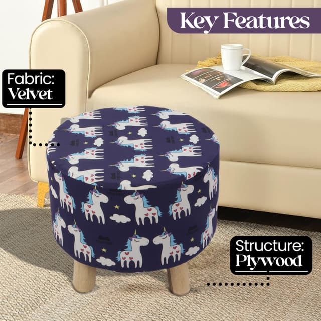 Primrose Emily Ottoman (Unicorn Rainbow, Pack of 1)