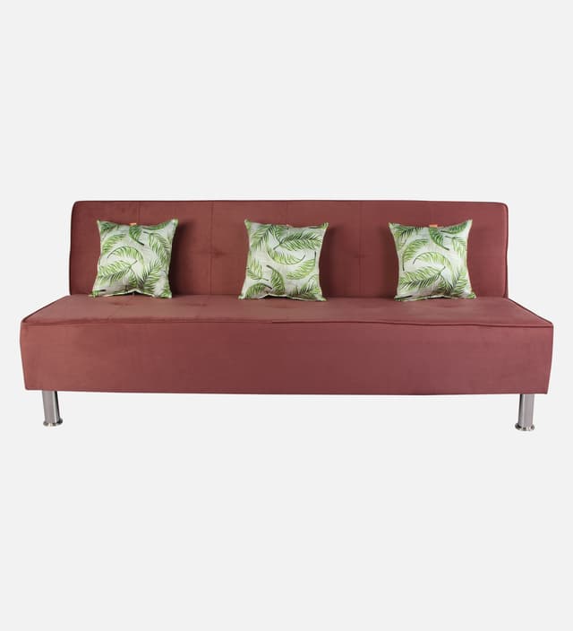 Primrose Cyrus 3 Seater Sofa Cum Bed - Pink