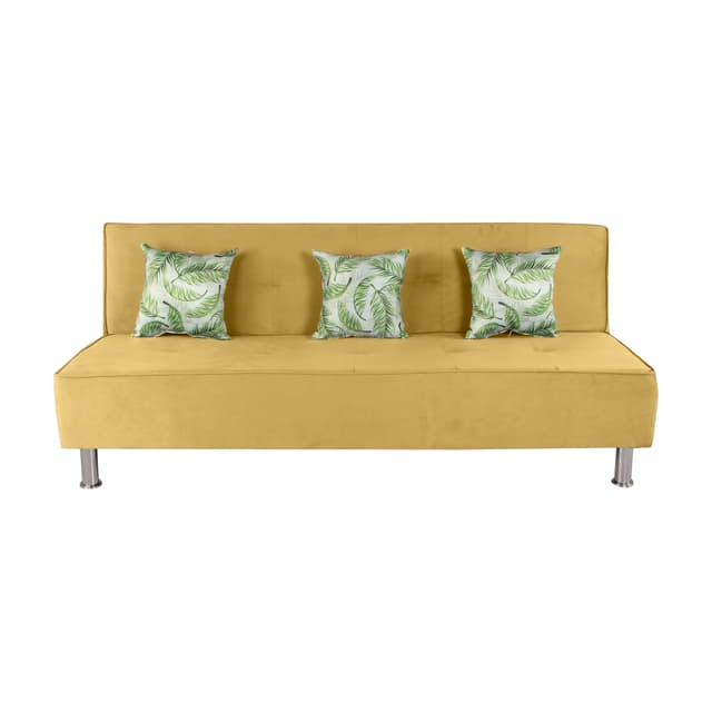 Primrose Cyrus 3 Seater Sofa Cum Bed - Yellow