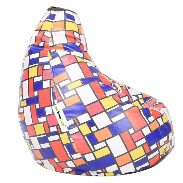 Orka Digital Printed XXL Bean Bag Cover Without Beans (Chequered Boxes, Multicolor)