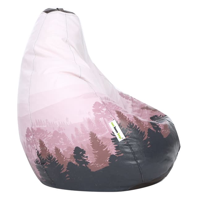Orka Digital Printed Jumbo Bean Bag Cover Without Beans (Jungle Theme, Black)