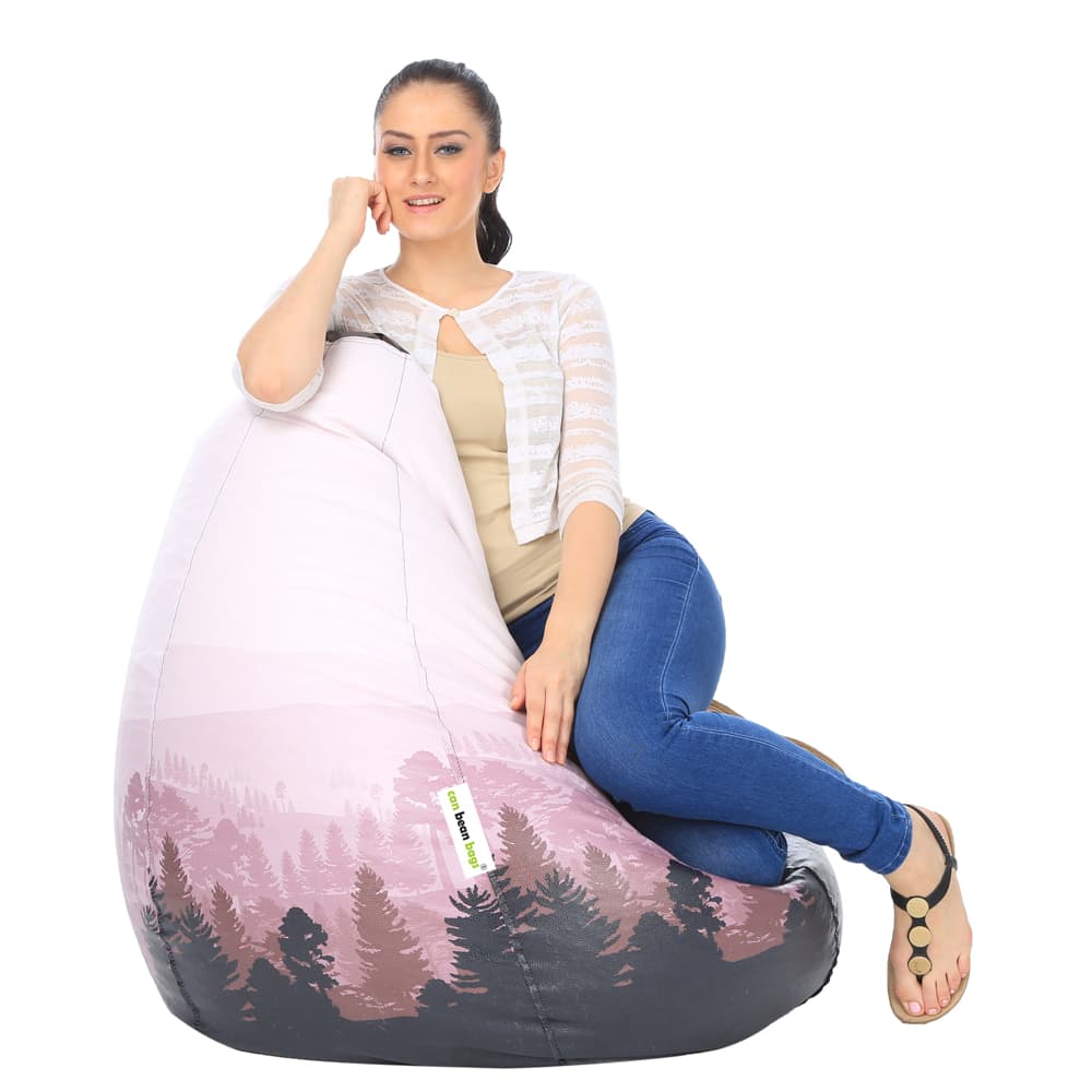 Orka Digital Printed XXXL Filled Bean Bag With Beans (Jungle Theme, Black) view 4