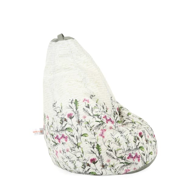 Orka Digital Printed XXXL Filled Bean Bag With Beans (Meadow Flowers Grass Herbs, Multicolor)