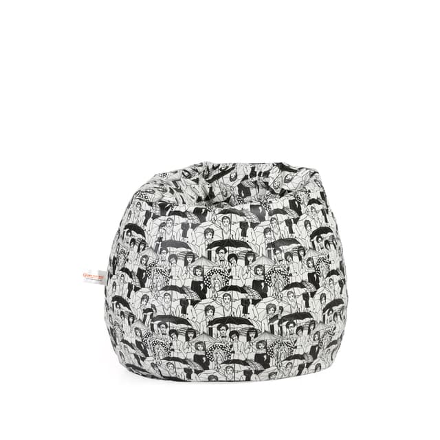 Orka Digital Printed Jumbo Bean Bag Cover Without Beans (Peoples, Black)