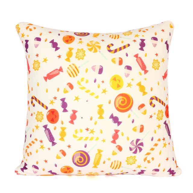 Orka Digital Printed Spandex Stretchable Fabric Microbeads Cushion (D10, Pack of 1)