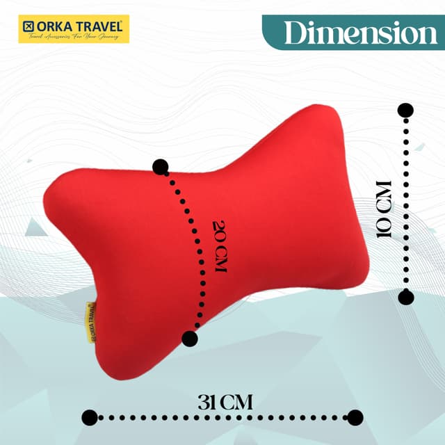 Orka Travel Solid Microbeads Car Neck Pillow