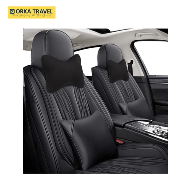 Orka Travel Solid Microbeads Car Neck Pillow