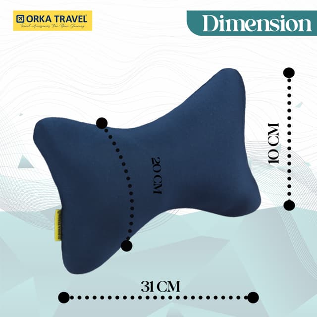 Orka Travel Solid Microbeads Car Neck Pillow