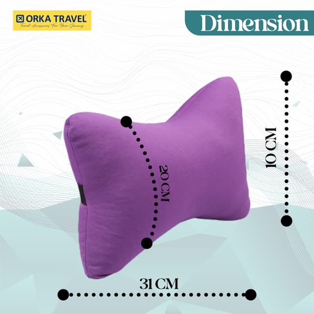 Orka Travel Solid Microbeads Car Neck Pillow