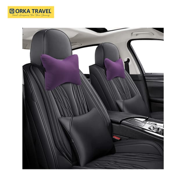 Orka Travel Solid Microbeads Car Neck Pillow