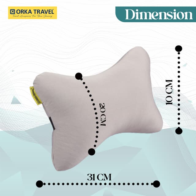Orka Travel Solid Microbeads Car Neck Pillow