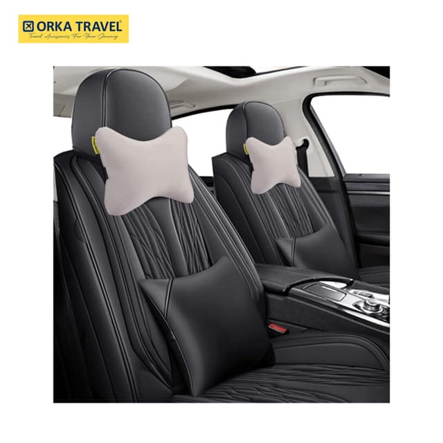 Orka Travel Solid Microbeads Car Neck Pillow